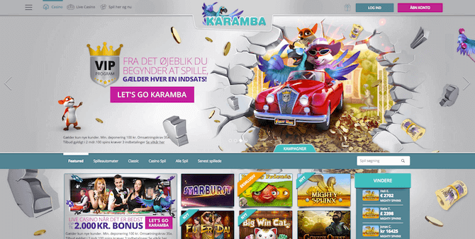 Karamba Casino har dansk licens Karamba Casino Danmark