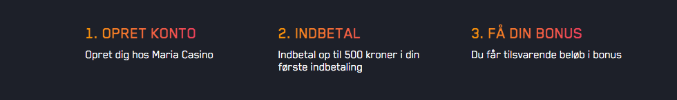 Hent din Maria Casino bonus i dag Sådan får du din Maria Casino bonus