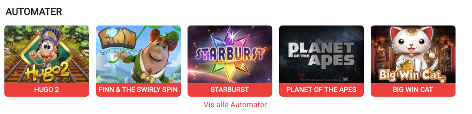 Spilleautomater hos Rød25 Rød25 free spins