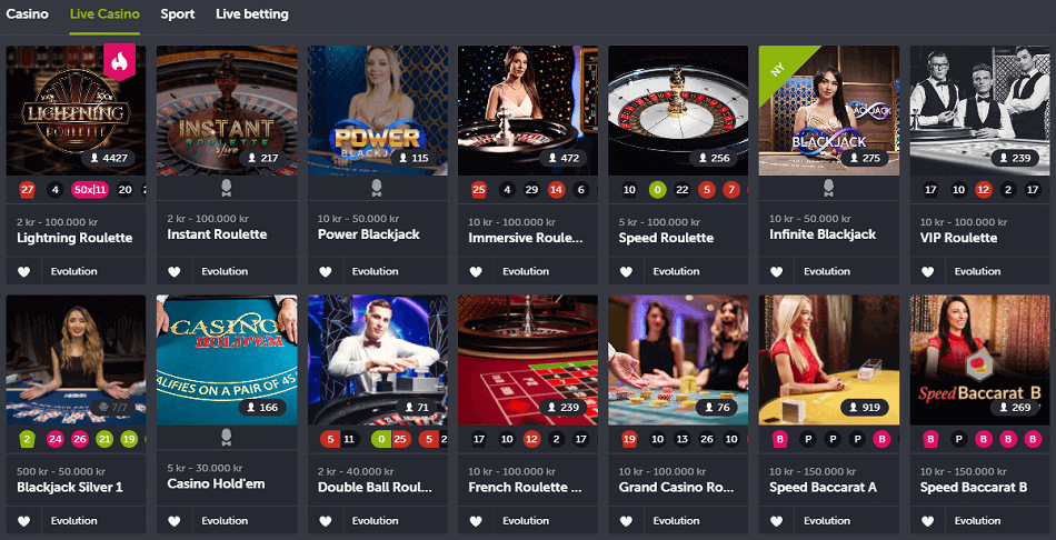 Come On casino live casino 