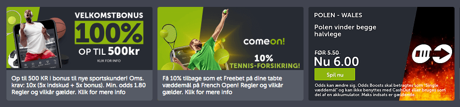comeon bonuskode