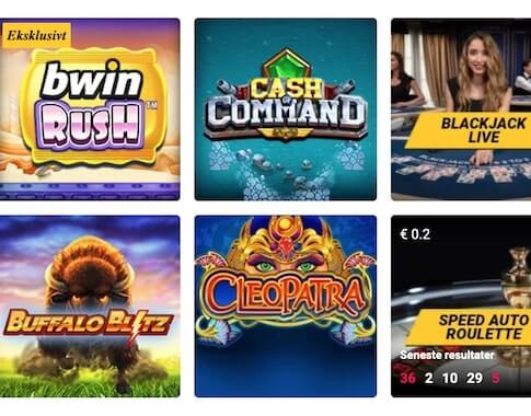 Spil med Bwin velkomstbonus til casino