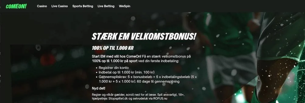ComeOn EM bonus